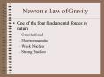 Newtons Law of Gravity