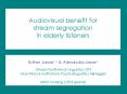 Audiovisual benefit for stream segregation in elderly listeners