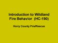 Introduction to Wildland Fire Behavior HC190