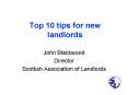 Top 10 tips for new landlords