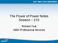 The Power of Power Notes Session 210
