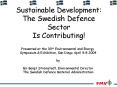 Sustainable Development: The Swedish Defence Sector Is Contributing