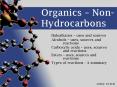 Organics NonHydrocarbons
