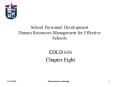 School Personnel Development Human Resources Management for Effective Schools