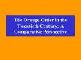 The Orange Order in the Twentieth Century: A Comparative Perspective