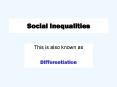 Social Inequalities