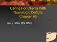 Caring For Clients With Nuerologic Deficits Chapter 46