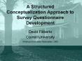A Structured Conceptualization Approach to Survey Questionnaire Development