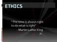 The time is always right to do what is right