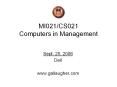 MI021/CS021 Computers in Management