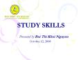 STUDY SKILLS