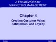 A FRAMEWORK for MARKETING MANAGEMENT