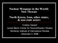 Nuclear Weapons in the World: New Threats North Korea, Iran, other states,