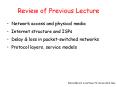 Review of Previous Lecture