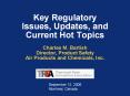 Key Regulatory Issues, Updates, and Current Hot Topics