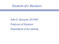 Taxation of eBusiness