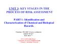 PART 1: Identification and Characterization of Chemical and Biological Hazards.
