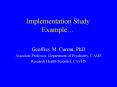 Implementation Study Example