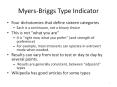 MyersBriggs Type Indicator