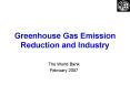 Greenhouse Gas Emission Reduction and Industry