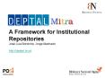 A Framework for Institutional Repositories Jos Luis Borbinha, Jorge Machado http:deptal'bn'pt