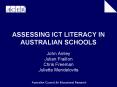 ASSESSING ICT LITERACY IN AUSTRALIAN SCHOOLS