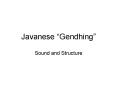 Javanese Gendhing