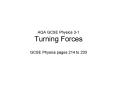 AQA GCSE Physics 31 Turning Forces