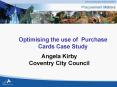 Optimising the use of Purchase Cards Case Study