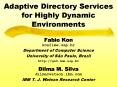 Adaptive Directory Services for Highly Dynamic Environments