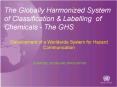 The Globally Harmonized System of Classification