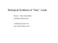 Biological Synthesis of Fatty Acids'