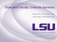 Staff and Faculty Ombuds Services