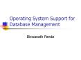 Operating System Support for Database Management