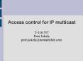 Access control for IP multicast
