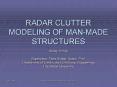 RADAR CLUTTER MODELING OF MANMADE STRUCTURES