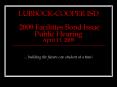 LUBBOCKCOOPER ISD 2009 Facilities Bond Issue Public Hearing April 13, 2009