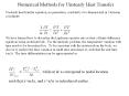 Numerical Methods for Unsteady Heat Transfer