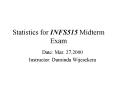 Statistics for INFS515 Midterm Exam