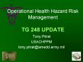 Operational Health Hazard Risk Management TG 248 UPDATE