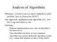 Analysis of Algorithms