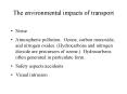 The environmental impacts of transport