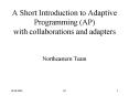 A Short Introduction to Adaptive Programming AP with collaborations and adapters