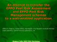 An attempt to transfer the EPPO Pest Risk Assessment and EPPO Pest Risk Management schemes to a webe