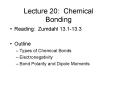 Lecture 20: Chemical Bonding