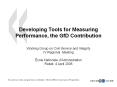 Developing Tools for Measuring Performance, the GfD Contribution Working Group on Civil Service and