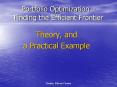 Portfolio Optimization Finding the Efficient Frontier