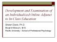Development and Examination of an Individualized Online Adjunct to InClass Education
