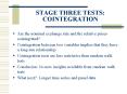 STAGE THREE TESTS: COINTEGRATION