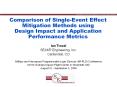 Comparison of Single-Event Effect Mitigation Methods using Design Impact and Application Performance Metrics